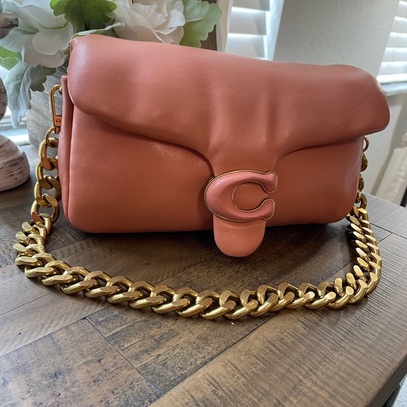 Coach Leather Pillow Tabby 26 in Light Coral - Picture 10 of 13